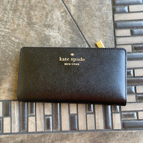 kate spade Handbags - Kate Spade Staci Large Slim Bifold Wallet Black
